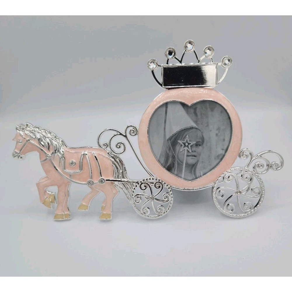 Things Remembered Pink Princess Carriage Photo Picture Frame